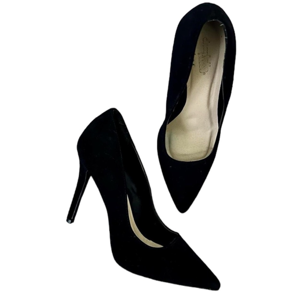 Charlotte Russe Black Suede Stiletto Pumps Size 8
